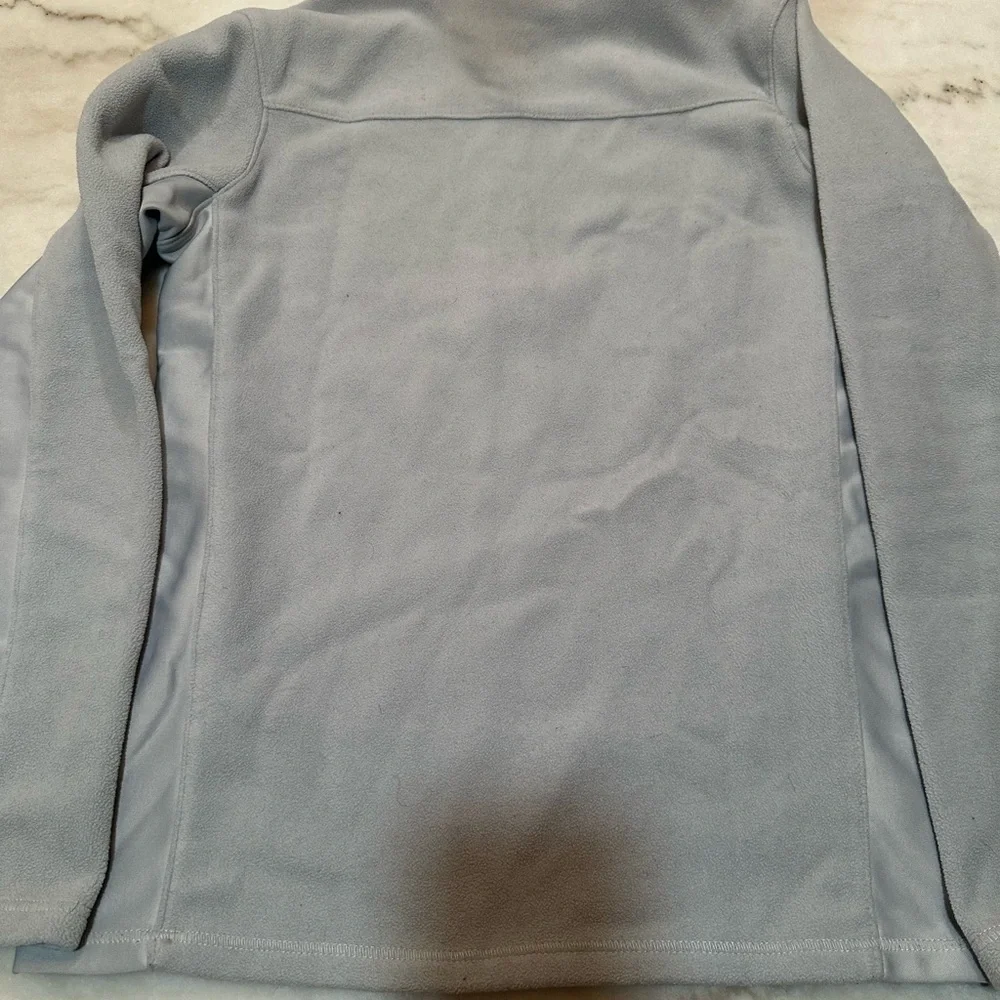 Columbia Gray Zip Up‎ Sweater with Stand-Up Collar
